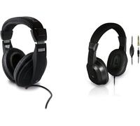 480143 Casque Filaire Noir, Léger Et Ajustable, Stéréo, Cordon De 6M, Prise Jack 3,5Mm + Adaptateur 6,35 Mm & Thomson Casque Tv Hed4407 Noir[SAN675636]