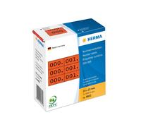 Herma Étiquettes numérotées auto-adhésives 4802 Numérotage triple 10 x 22 mm noir sur rouge