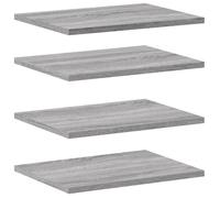 480287& Lot de 4 Étagères murales - Flottantes - sonoma gris 40x30x1,5 cm bois ingénierie