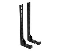 Meliconi Support mural universel pour barre de son – hauteur réglable, 10 kg, passe-câble, noir