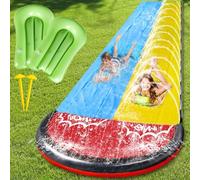 480cm/15.7ft Toboggan Aquatique,Tapis de Glisse Eau Enfant avec 2 Bodyboards,Jeux Exterieur Enfant Ventriglisse avec Arroseurs,Toboggan Ventre Glisse Piscine,Tapis Jet d'eau Applicable to Jeu Enfants