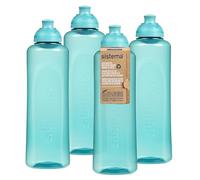 Sistema Twist 'n' Sip Squeeze Sports Bouteilles d'eau | Bouteilles d'eau pour enfants | 480ml | Sans BPA | Fabriqué à partir de plastique recyclé | Pierre turquoise | 4 comptes