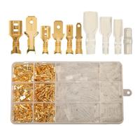 480pcs Cosses électriques à Sertir Plate Mâles et Femelles de 2,8 mm, 4,8 mm, 6,3 mm avec Manchon Isolant, Cosse Electrique Automobile Cosses Voiture Assortiment, Connecteurs électriques Kit a Sertir