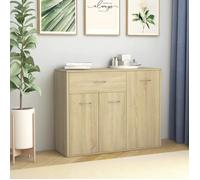 481&{HOME} Buffet Armoire multi-rangements Belle Finition Commode Salon Couloir Chêne sonoma 88x30x70 cm Aggloméré - 88 x 30 x 70