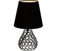 Pauleen 48210 Lampe à Poser Black Brilliance 20 Watts Max. Noir, Tissu, métal E27
