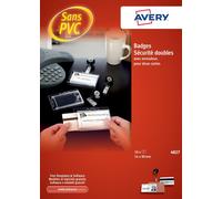 [4827] Avery 4827 - 10 porte-badges en plastique pour 2 cartes magnétiques. 5...