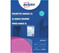 [4834XL] Avery Boîte de 50 pochettes badges format A6 avec inserts