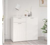 4848•FLY 80 x 36 x 75 cm Enfilade - Décor Contemporain - Armoire Buffet Bas de Cuisine Blanc brillant 80x36x75 cm Aggloméré BONNE