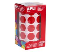 APLI Gommettes 4861 – Rouleau de 1 770 gommettes Ø 20 mm Rouge