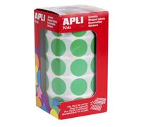 [4862-3] Apli Lot de 3 Rouleaux de 1770 Gommettes Rondes 20 mm Vert