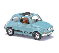Busch 48735 H0 Modèle réduit de voiture particulière Fiat 500 avec chauffeur et chien