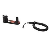 4879 Camera Leather Half Case Kit for FUJIFILM X-M5 (Black)