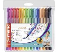 STABILO pointMax - Stylo feutre - Pochette x 15 feutres d'écriture pointe moyenne 0,8 mm - Coloris assortis