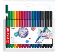 STABILO pointMax - Stylo feutre - Etui carton x 18 feutres d'écriture pointe moyenne 0,8 mm - coloris intenses