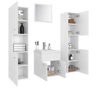 [48905]Ensemble de meubles de salle de bain Blanc Aggloméré,Poids:48.86 Kg