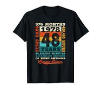 48e Anniversaire 48 Ans 576 Mois d'être génial né 1978 T-Shirt