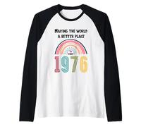 48e Anniversaire Making The World a Better Place Since 1976 Manche Raglan