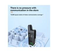 48g Ultra-Thin Walkie Talkie Type C Fast Charging Analog UHF Radio with Display for Beauty Salon Book Store