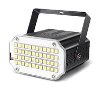 48LED Stroboscope Discotheque Lumiere fête Stroboscopique Jeux de Lumière Flash, Blanc Led Lampe Stromboscope Son for Fete Interieur, Stroboscopes Led Strobe Light Projecteur Lumiere Soiree for Party