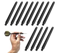 48MM Tiges de Fléchettes Noires,100Pcs 2BA Barres de Fléchettes Medium Fléchettes Harrows Dart Tiges,pour Fléchettes à Pointe Souple ou Acier (Noir)