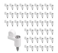 48pcs Clips Moustiquaire Fenêtre 3/8 Po avec Vis, Attaches de Sécurité en Nylon Moulé Sous Pression Clip de Retenue pour Moustiquaire pour Contre-Fenêtres Panneaux Anti-Tempête (Blanc)
