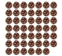 48pcs Consiements de pin de Noël Ornements avec cordes de pins rustiques décoration chute pour l'artisanat de bricolage