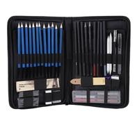 48pcs Crayons professionnel croquis dessin crayons kit sac de transport art peinture outil ensemble -CYA