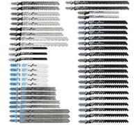 48pcs lames scie sauteuse -Tige en T HCS/HSS - Coupe bois métal plastique - Compatible Bosch Makita