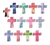 48pcs Marque Page Chrétien, 12 Styles de Marque-Pages Magnétiques Croisés pour Femmes Étudiantes Groupes d'Étude Biblique Églises Mcadeaux