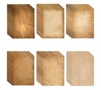 48Pcs Papeterie Vintage A4 Papier à Lettres Médiéval 100g - Calligraphie Imprimé Recto Verso, Vieux Kraft pour Invitations, Carte, Scrapbook