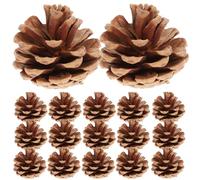 48pièces Pommes De Pin Naturelles Séchées Décorations Suspendues De Noël Marron pour Artisanat Et Décorations De Sapin