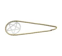 48T 48 dents Sprocket arrière 106L Chaîne compatible avec les vélos de motocross électriques similaires à un ajustement universel de moto(48T Sprocket)