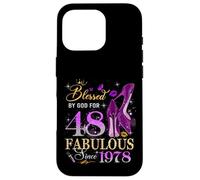 48th Birthday Queen Blessed by God 48 Fabulous Since 1978 Coque pour iPhone 16 Pro