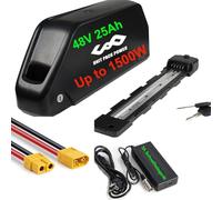 48V 25Ah Batterie de Velo - Batterie de vélo électrique pour kit de Conversion Ebike 1500W 1000W 750W - Batterie Ebike Litio -kit de Conversion ebike Batterie