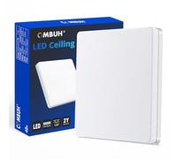 48W Plafonnier LED, Luminaires Salle de Bain Intérieur, Luminaire Salon, 4320LM Applique de Cuisine Chaud, 30cm Éclairage de Lampe Plafond Carré, Ceiling Light, pour Chambre, Toilet et Exterieur