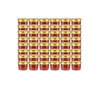 48x Pots à Confiture avec Couvercles Doré Verre 110 ml Bocaux Conserves vidaXL