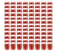 Vidaxl Pots À Confiture Couvercle Blanc Et Rouge 96 Pcs Verre 230 Ml
