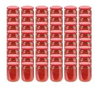48x Pots à Confiture avec Couvercles Doré Verre 230 ml Bocaux Conserves vidaXL
