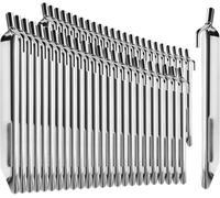 48x Steel Tent Pegs-Heavy Duty V-Shaped Pegs for Camping and Outdoors-Ideal for Normal Terrain