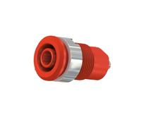 49.7049-22 Socle banane 4mm 24A 1kV Ouv: Ø12,2mm rouge nickelé isolés STÄUBLI
