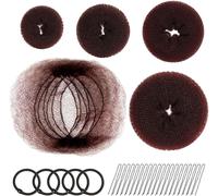 49 Pièces Machine À Pain Donut - 4 Chevaux Donuts Chignons, 20 Filets À Cheveux Élastiques, 5 Élastiques Et 20 Épingles À Cheveux, Machine À Chignon Pour Les Danseurs, Les Filles Et Les Femmes