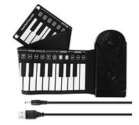49 touches de piano enroulable flexible pliable en silicone souple instrument de musique pour enfants étudiants avec tonalité riche multi-fonctions initiation musicale
