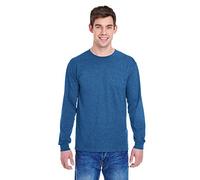4930 FL 4930R 5 OZ HD COTN L/S Tee Retro HTHR Royal L