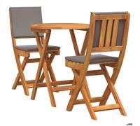 [4939389]Ensemble bistrot 3 pcs - 2 personnes + 2 chaises avec table pour salle à manger,, Marron Bois d'acacia massif,Poids:15.1