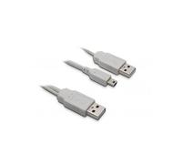 495217 Câble USB A mâle/mini USB 2.0 en Y 1 m - blanc