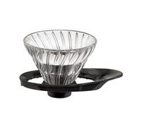 4977642730113 Hario V60 Glass Drip 01 - Black, with scoop Hario
