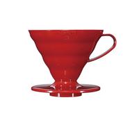 HARIO VDCR-02R V60 02 Goutteur de café en céramique rouge pour 1 à 4 tasses