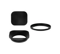 (49mm)For Fujifilm Leica Camera Square Metal Lens Hood Universal Retro Reduce Light js