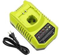 4A P117 Chargeur pour Ryobi 18V Remplace pour Ryobi Chargeur Batterie 12V-18V One+ Lithium NiCad NiMh Batterie P108 P107 P104 P105 P102 P103 P117 P118 PBP002 PBP005
