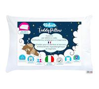 4BABIES - Lot de 2 Oreiller 60x40 puor Enfant à partir de 1 an, Coussin pour Lit Enfant ou Bébé Respirant avec revêtement en Coton 100% Italien, Coussin Hypoallergénique Anti-acarien